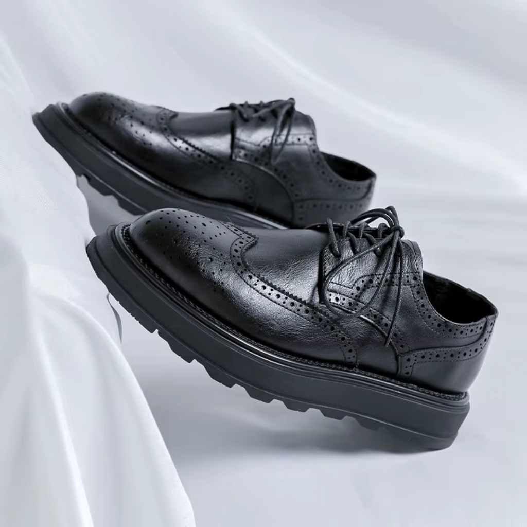 Calderleigh - Leather Brogue Shoes Office And Weekend Wear — view 6 of 8