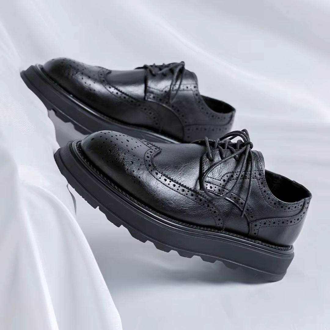 Calderleigh - Leather Brogue Shoes Office And Weekend Wear — view 6 of 8