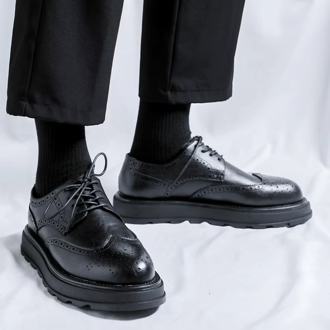 Calderleigh - Leather Brogue Shoes Office And Weekend Wear — view 7 of 8