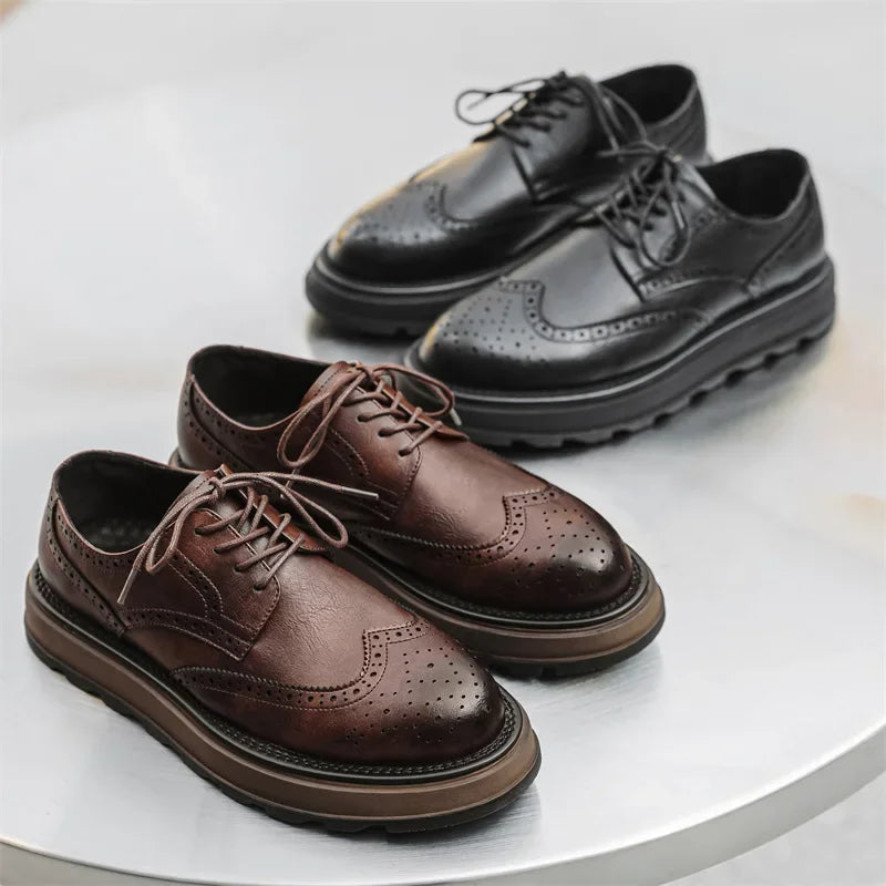 Calderleigh - Leather Brogue Shoes Office And Weekend Wear — view 8 of 8
