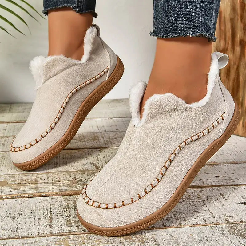 Calderoux - Fleece-Lined Ankle Boots Cold Weather Everyday Wear