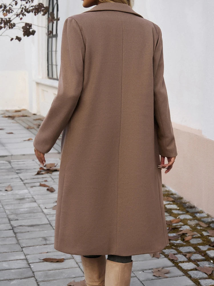 Cassalora - Oversized Midi Trench Coat Transitional Layering — view 3 of 7