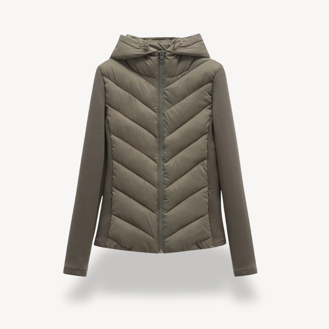 Chevronna - Hooded Quilted Jacket Cool Weather Layering — view 2 of 9