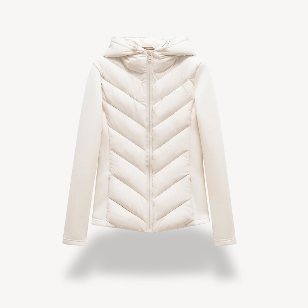 Chevronna - Hooded Quilted Jacket Cool Weather Layering — view 4 of 9
