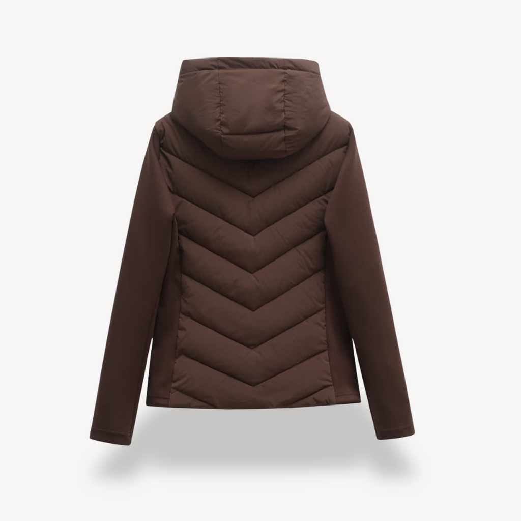 Chevronna - Hooded Quilted Jacket Cool Weather Layering — view 5 of 9