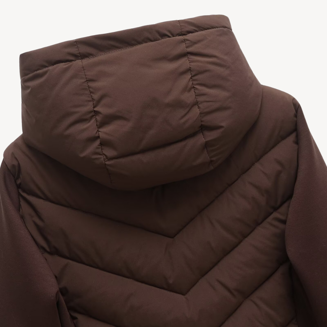 Chevronna - Hooded Quilted Jacket Cool Weather Layering — view 7 of 9