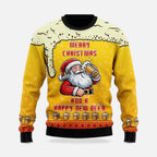 Christmas Jumper Funny Oversized Colorblock Holiday Print Crew Neck — view 6 of 7