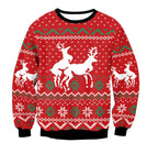 Christmas Jumper Funny Ugly Unisex Crew Neck Colour Block Ribbed Cuffs — view 4 of 5