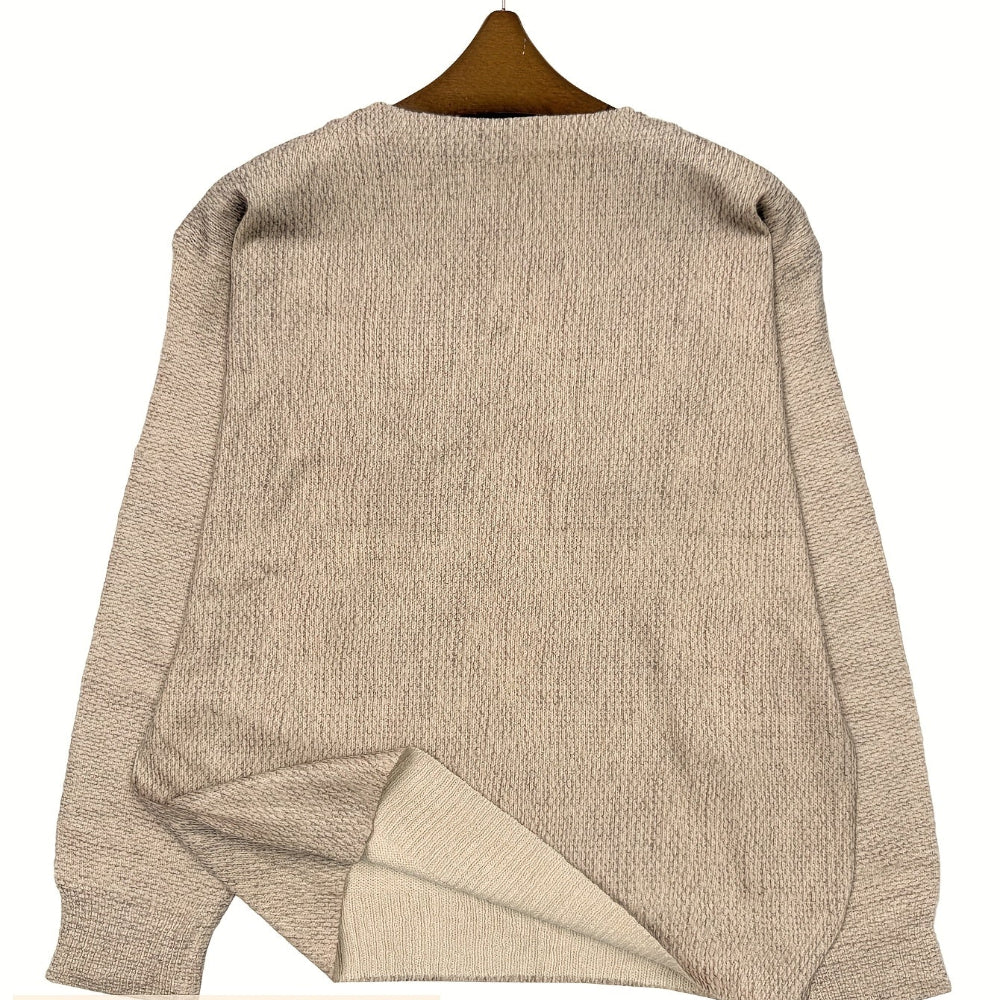 Christmas Jumper Women's Beige Embroidered Gnome Knit Crew Neck — view 2 of 4