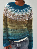 Christmas Jumper Women's Fair Isle Crew Neck Knitted Jacquard Pattern — view 4 of 10