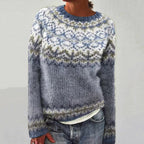 Christmas Jumper Women's Fair Isle Crew Neck Knitted Jacquard Pattern — view 6 of 10