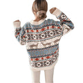 Christmas Jumper Women's Fair Isle Reindeer Snowflake Crew Neck — view 6 of 7