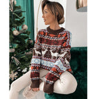 Christmas Jumper Women's Fair Isle Reindeer Snowflake Crew Neck — view 7 of 7