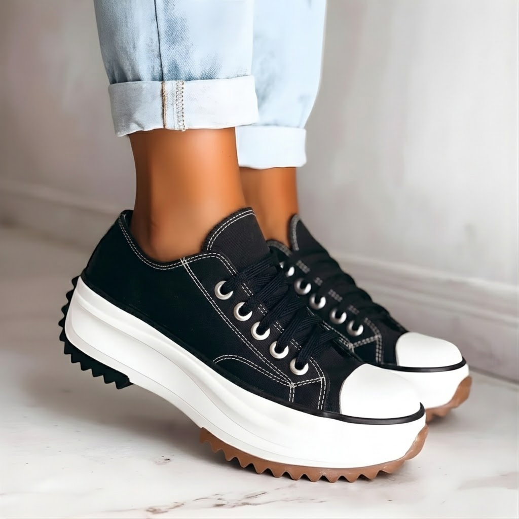 Contoura - Chunky Lace-Up Platform Sneakers Everyday Comfort