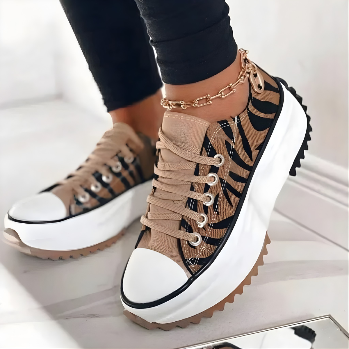 Contoura - Chunky Lace-Up Platform Sneakers Everyday Comfort — view 4 of 6