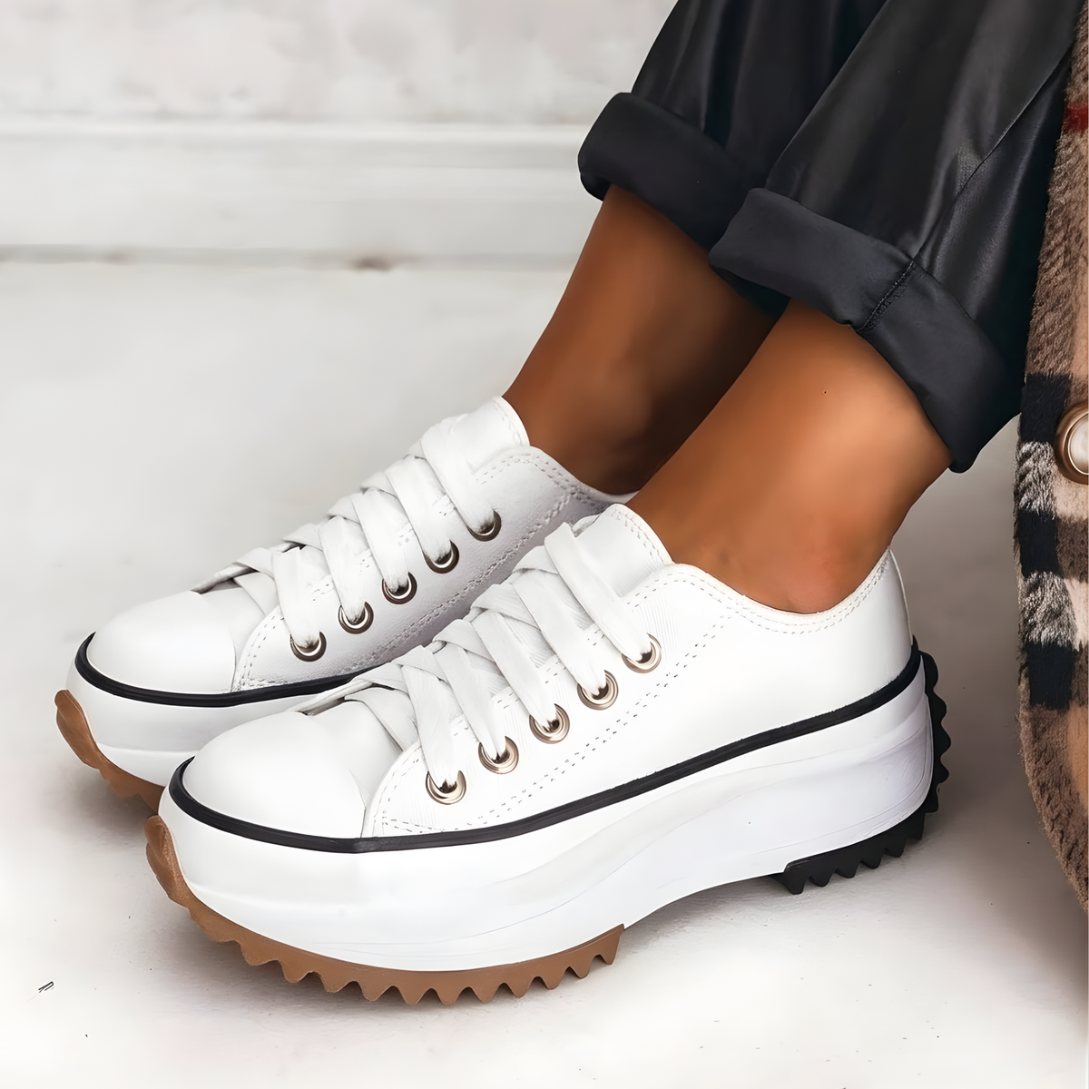 Contoura - Chunky Lace-Up Platform Sneakers Everyday Comfort — view 6 of 6
