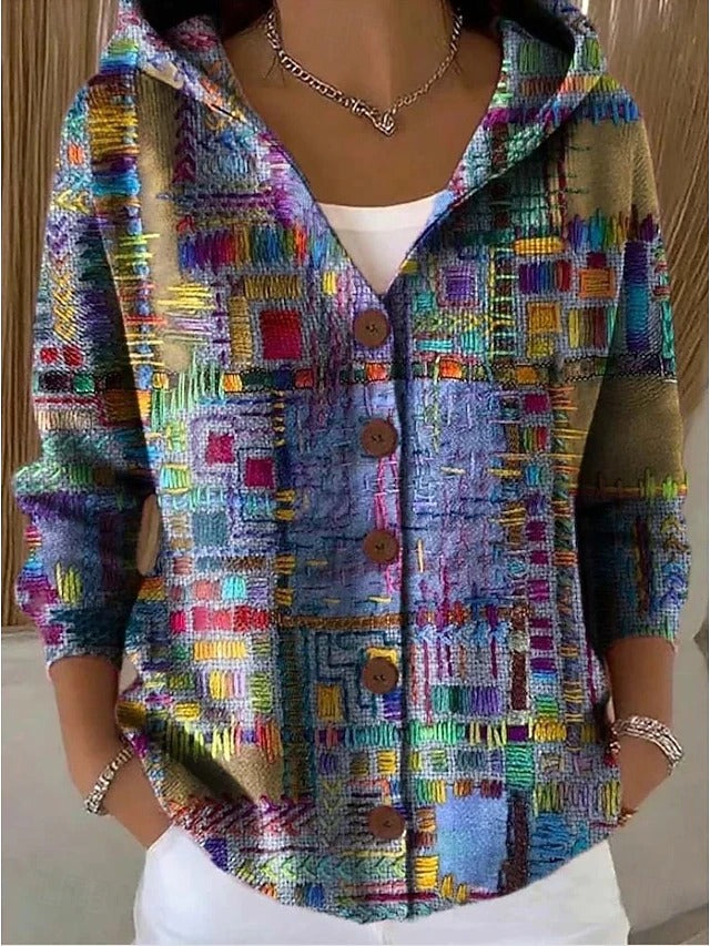 Coralla - Hooded Button Sweater For Everyday Layering