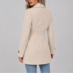 Corentia - Fitted Button Front Overcoat Cool Weather Layering — view 3 of 6