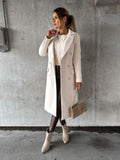 Corentine - Double Breasted Longline Coat Autumn Winter Wear — view 9 of 10
