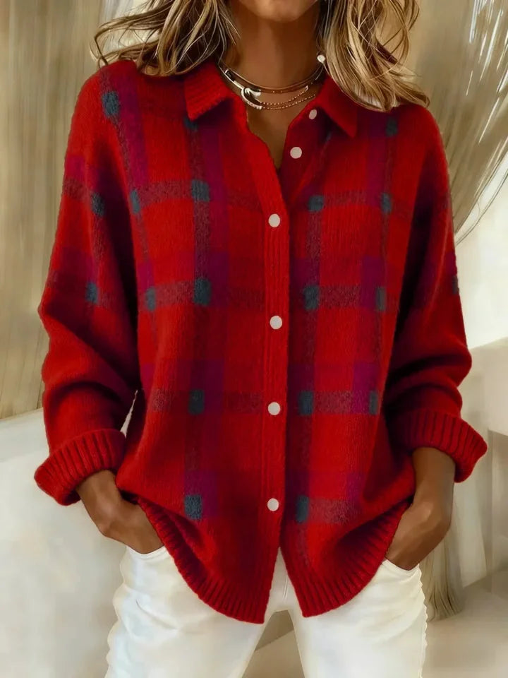 Coretta - Checked Knit Sweater For Everyday Wear — view 2 of 7