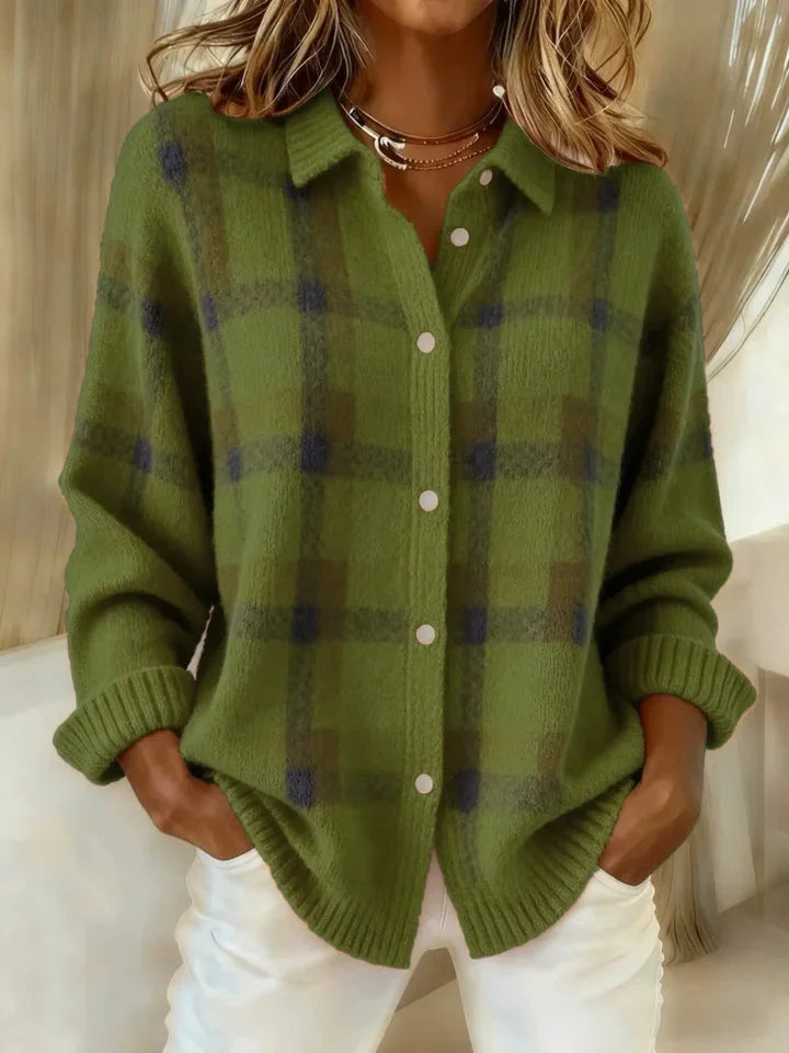 Coretta - Checked Knit Sweater For Everyday Wear — view 7 of 7