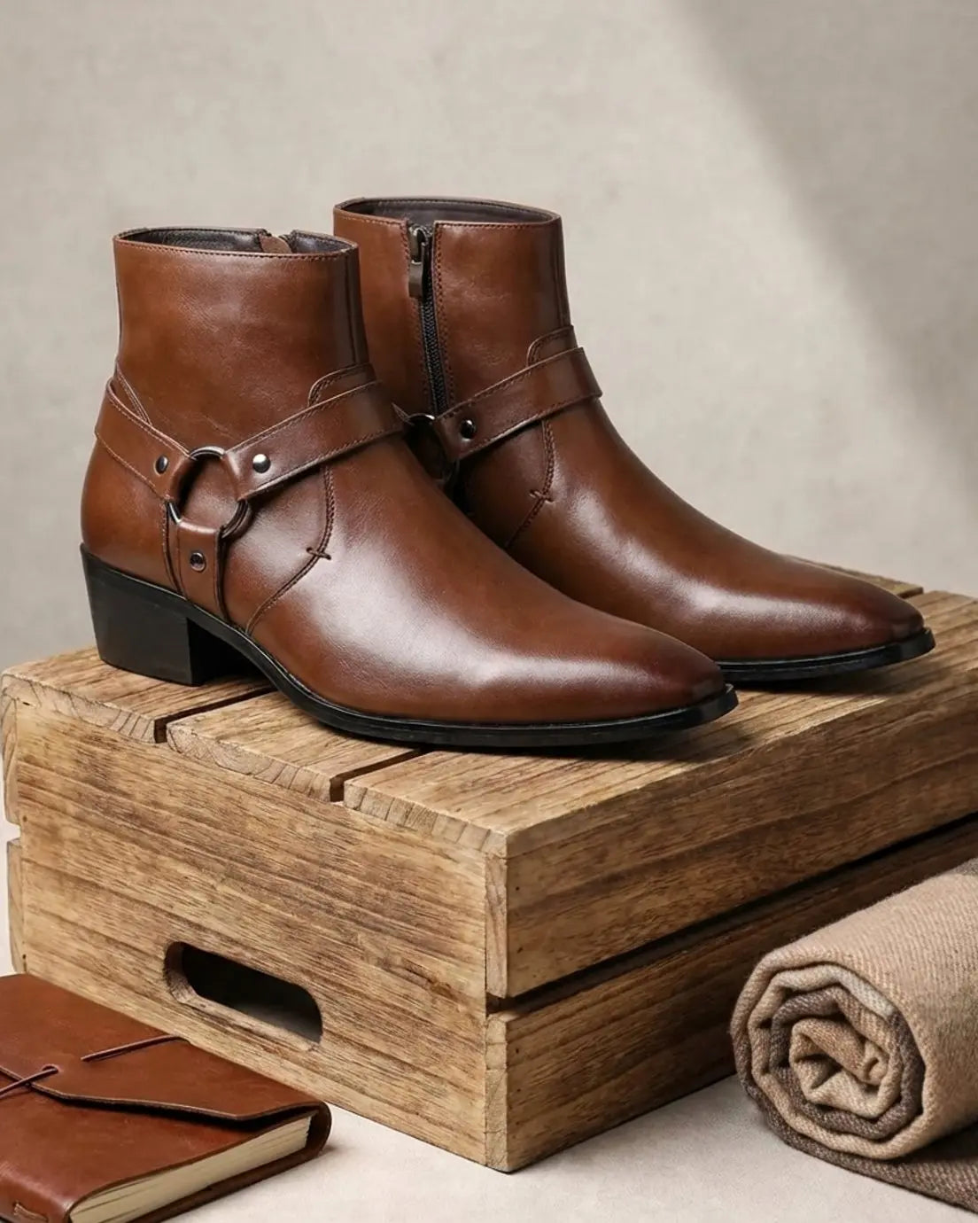 Corvale - Leather Harness Ankle Boots Smart Casual Wear — view 2 of 6