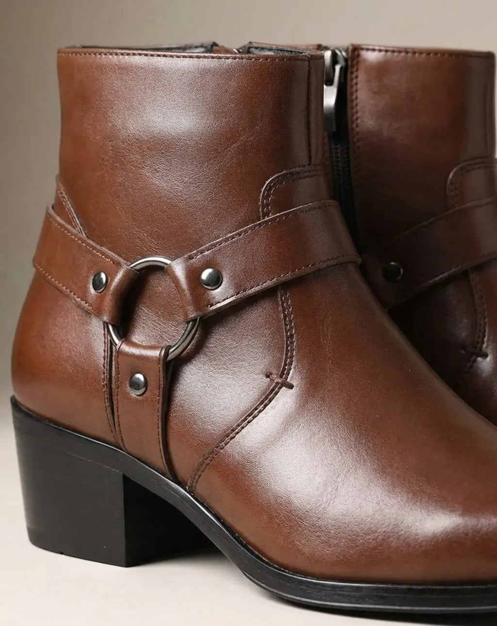 Corvale - Leather Harness Ankle Boots Smart Casual Wear — view 3 of 6