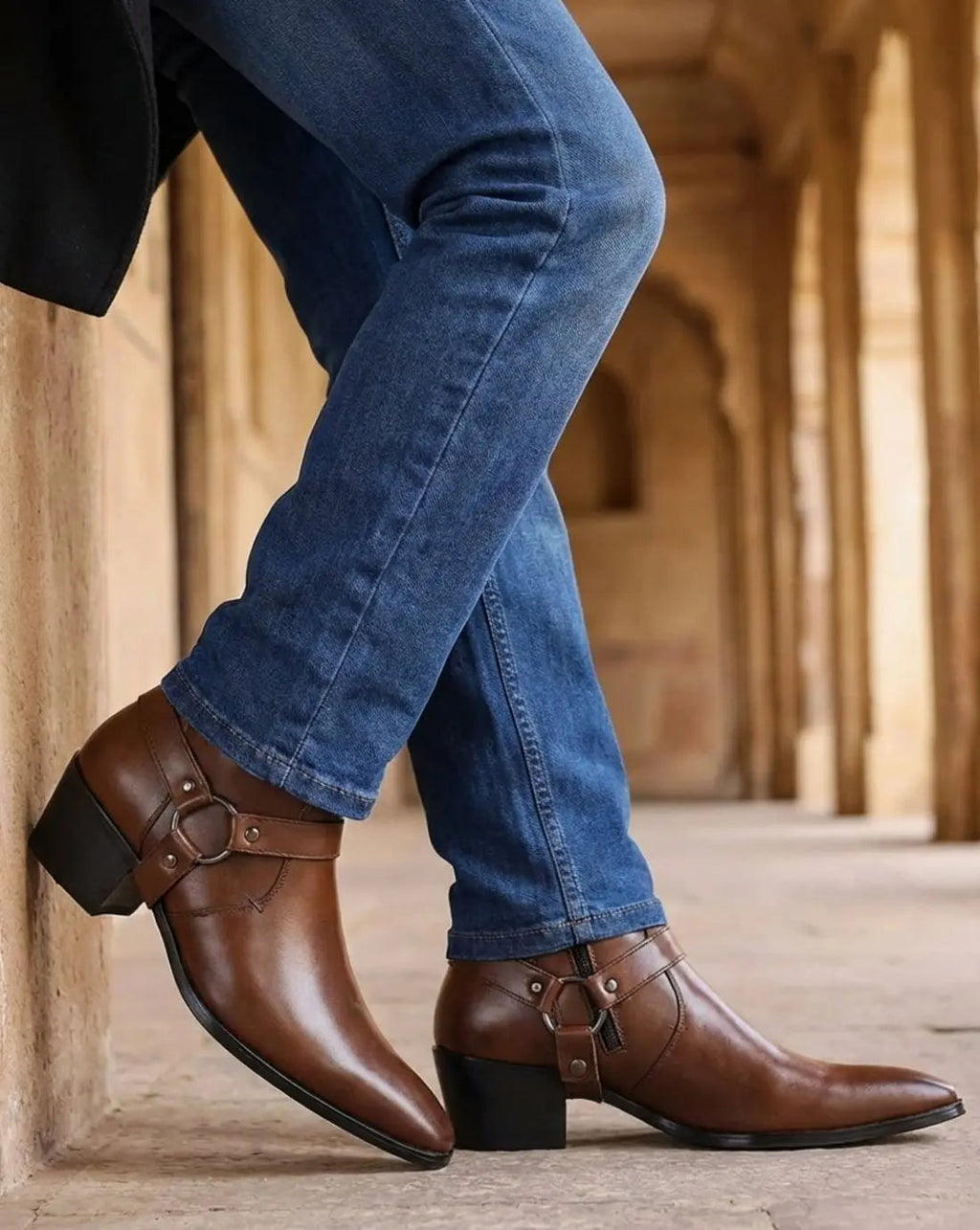 Corvale - Leather Harness Ankle Boots Smart Casual Wear — view 4 of 6