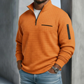 Corven - Waffle Texture Long Sleeve Shirt Casual Wear