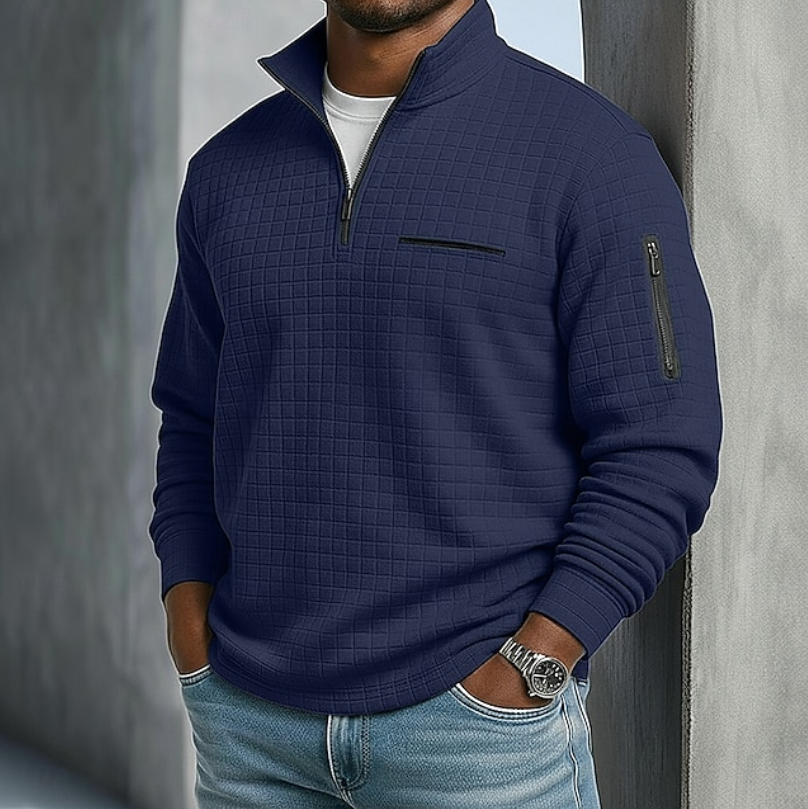 Corven - Waffle Texture Long Sleeve Shirt Casual Wear — view 8 of 9