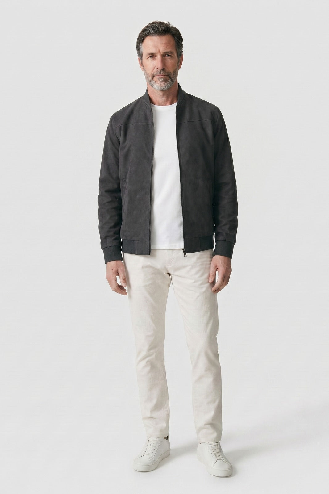 Corvenne - Men's Bomber Jacket Stand Collar Casual Layering — view 6 of 10