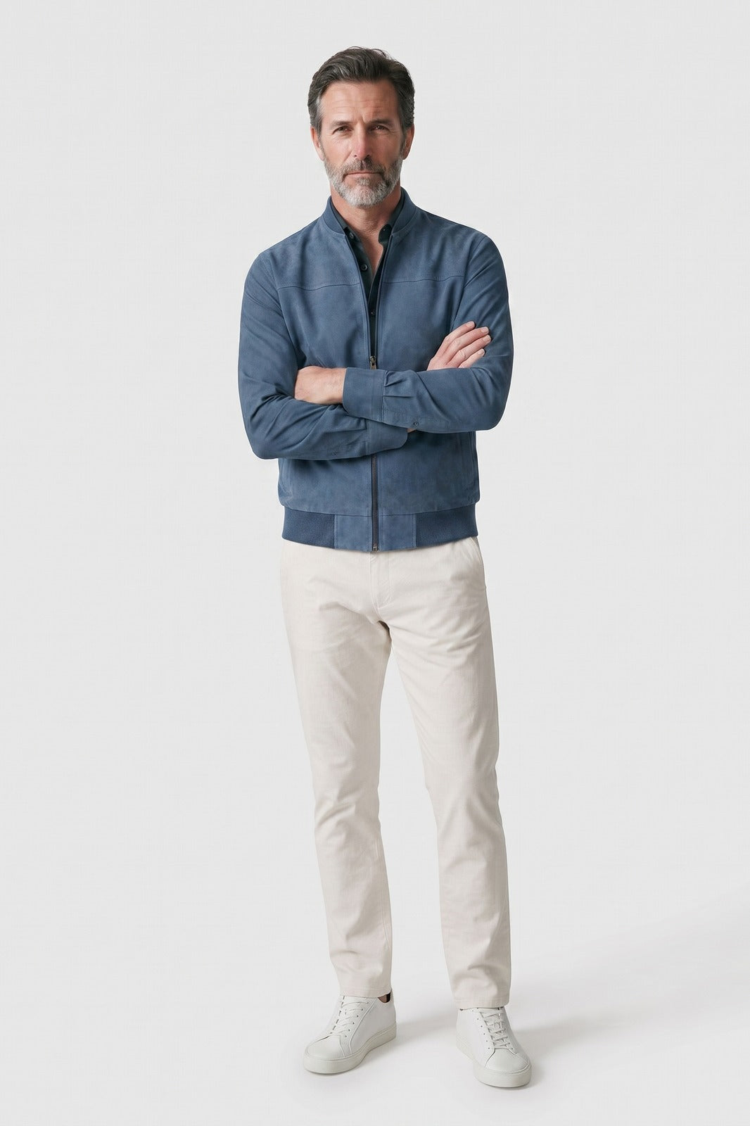 Corvenne - Men's Bomber Jacket Stand Collar Casual Layering — view 8 of 10