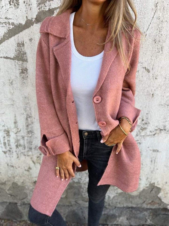 Corvina - Longline Button-Front Coat Autumn Layering