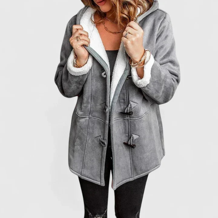 Cosetta - Fleece Lined Hooded Coat Cold Weather Wear