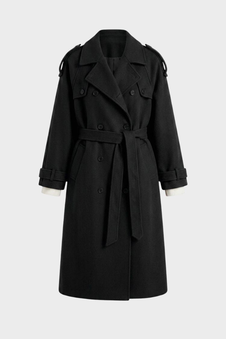 Coverleigh - Belted Trench Coat Office And Evening Wear