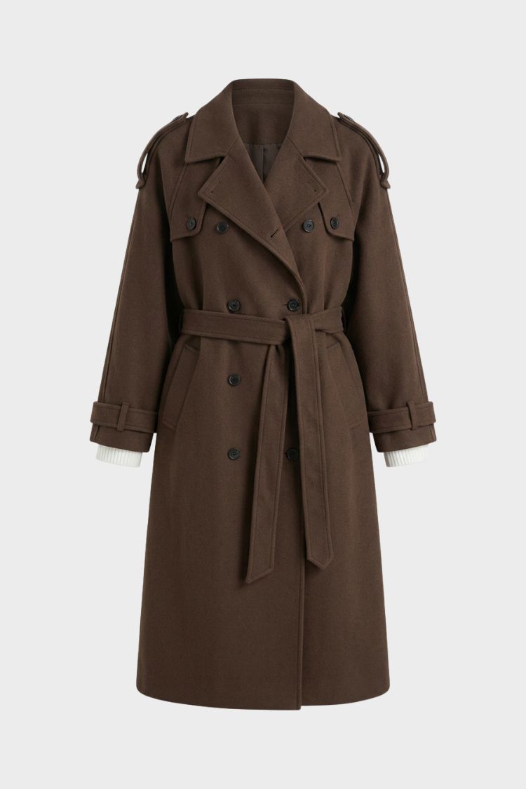 Coverleigh - Belted Trench Coat Office And Evening Wear — view 4 of 8