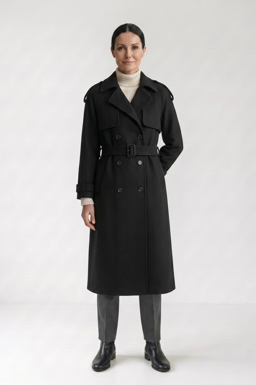Coverleigh - Belted Trench Coat Office And Evening Wear — view 8 of 8