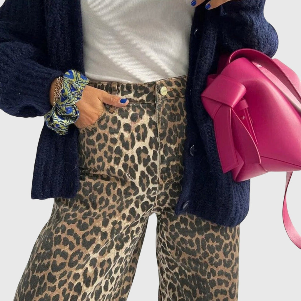 Ocelay - Leopard Print Vintage Cut Jeans Casual Wear — view 2 of 5