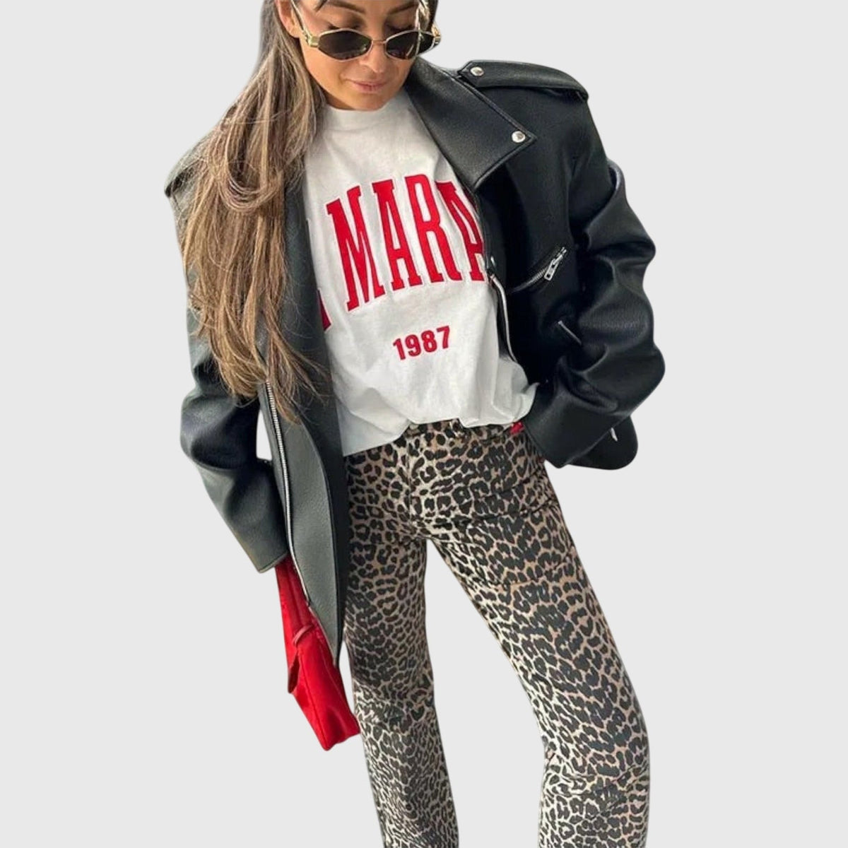 Ocelay - Leopard Print Vintage Cut Jeans Casual Wear — view 4 of 5