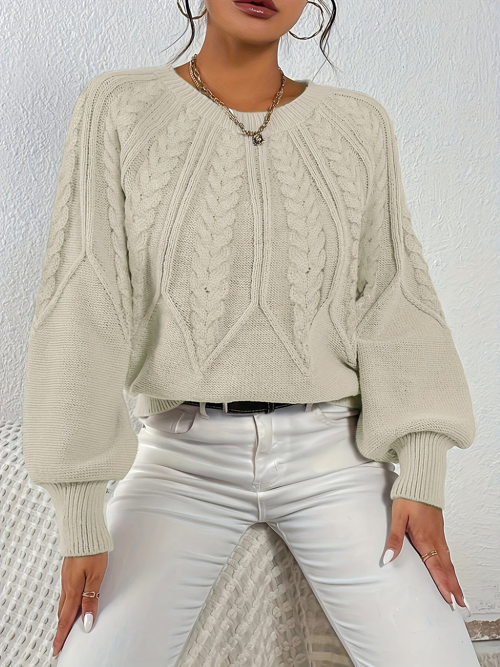 Larkspire - Cable Knit Sweater For Everyday Wear — view 7 of 10