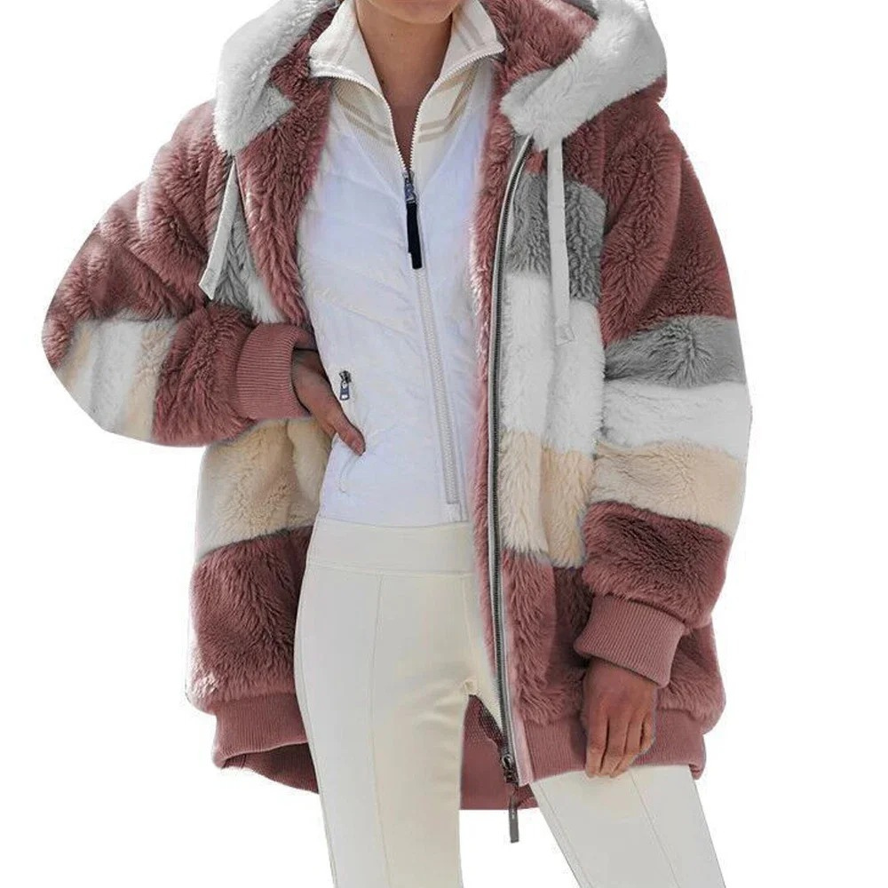 Faurelle - Hooded Fleece Teddy Jacket Casual Winter Wear — view 7 of 8