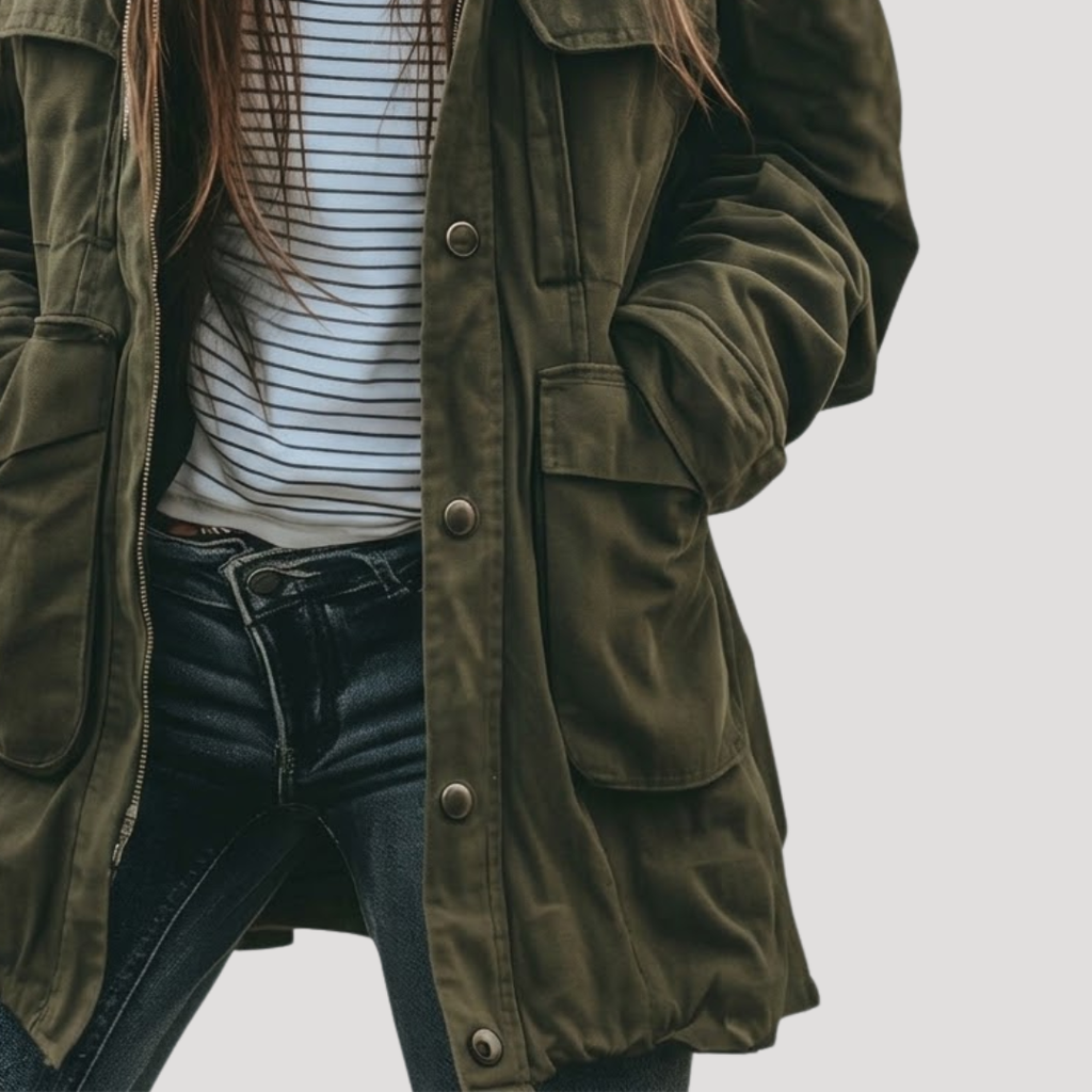 Faylenne - Oversized Utility Jacket Transitional Layering — view 3 of 4
