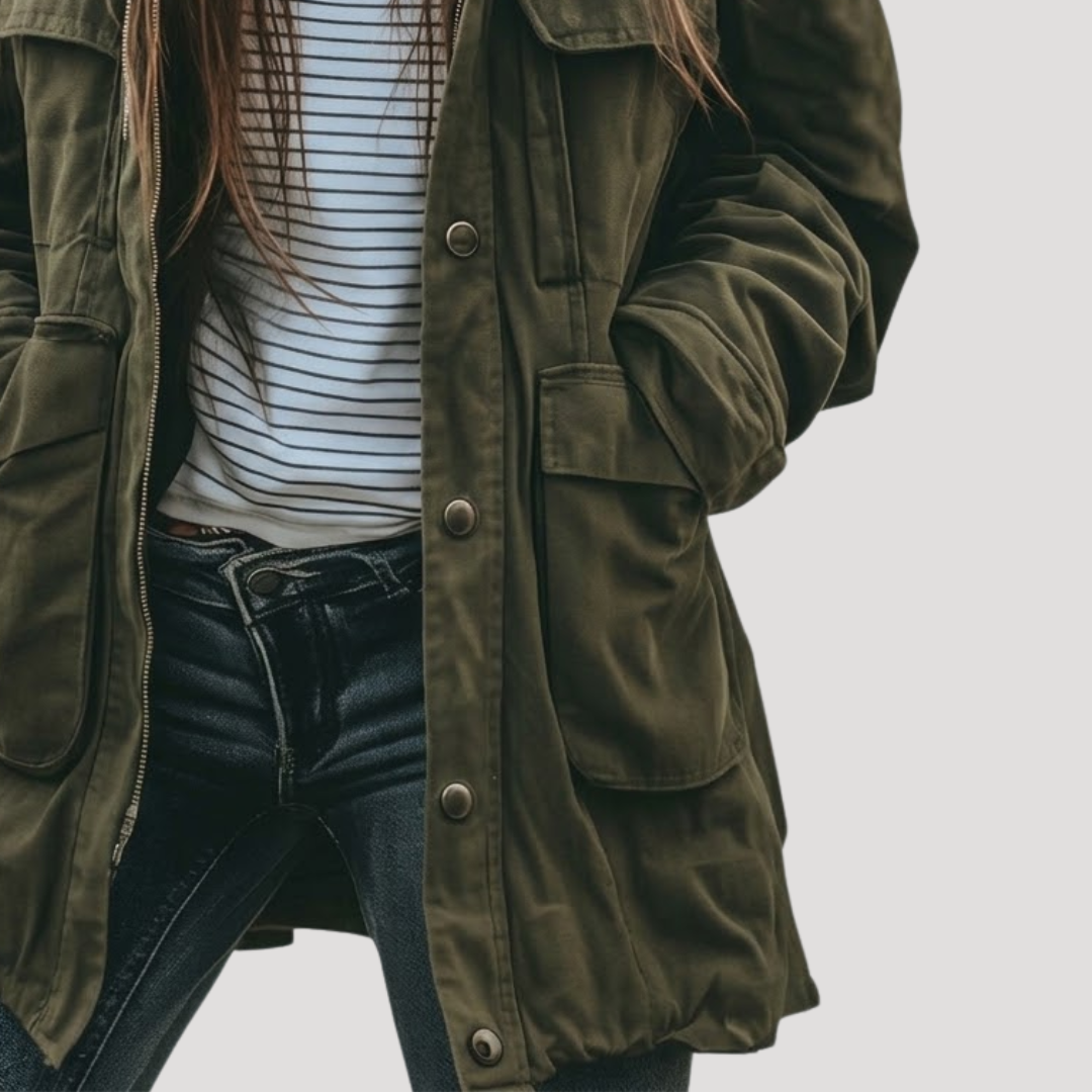 Faylenne - Oversized Utility Jacket Transitional Layering — view 3 of 4