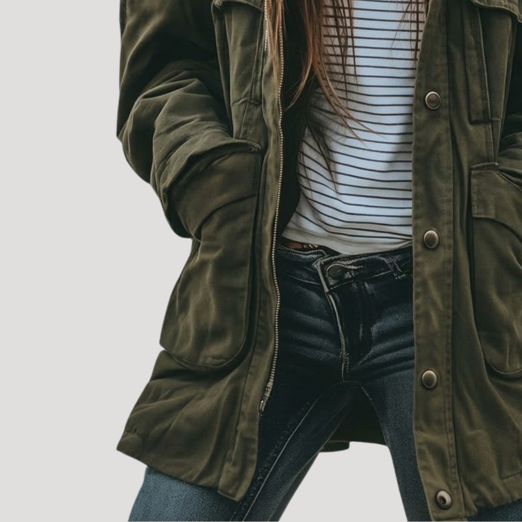 Faylenne - Oversized Utility Jacket Transitional Layering — view 4 of 4