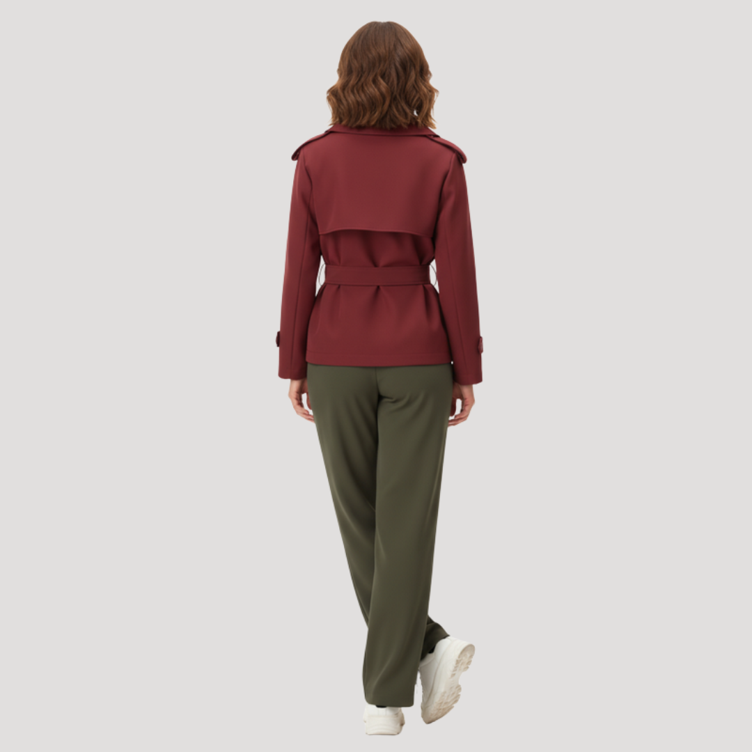 Fenwira - Fitted Short Trench Coat Transitional Layering — view 5 of 5