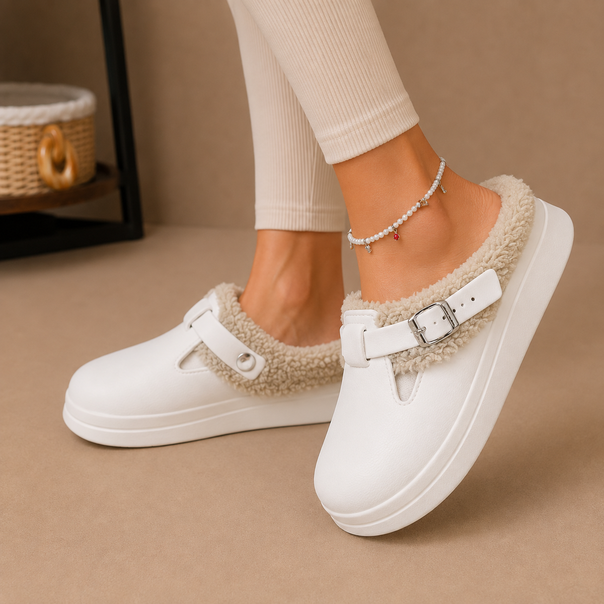 Fleecel - Fleece Lined Buckle Slippers Everyday Indoor Wear — view 2 of 3