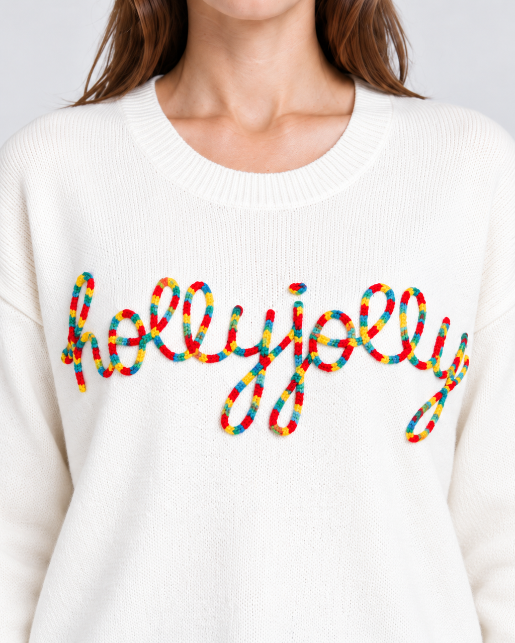 Funny Christmas Jumpers Women's Colourful Letter Print Loose Fit — view 3 of 3