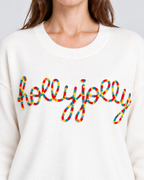 Funny Christmas Jumpers Women's Colourful Letter Print Loose Fit — view 3 of 3