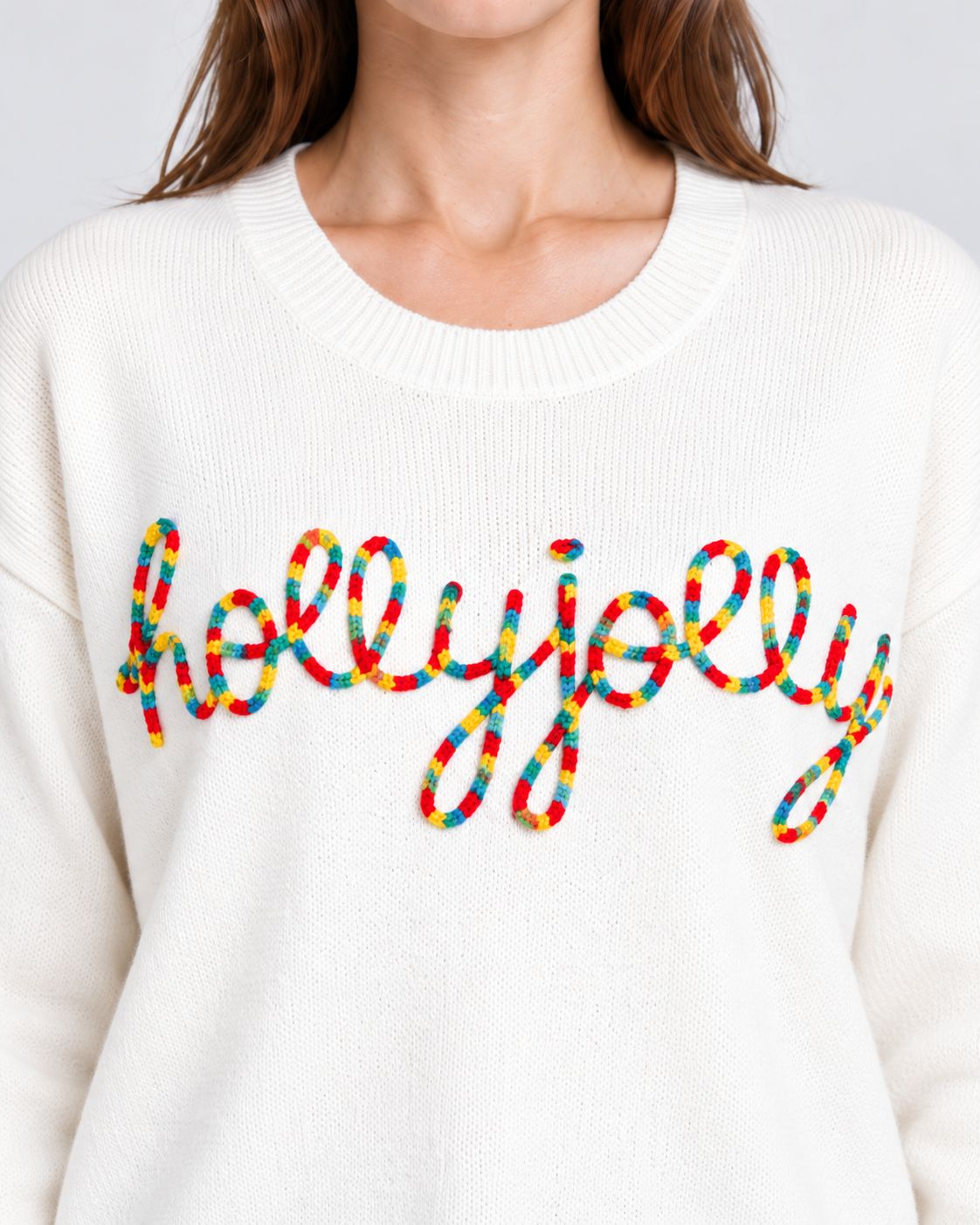 Funny Christmas Jumpers Women's Colourful Letter Print Loose Fit — view 3 of 3