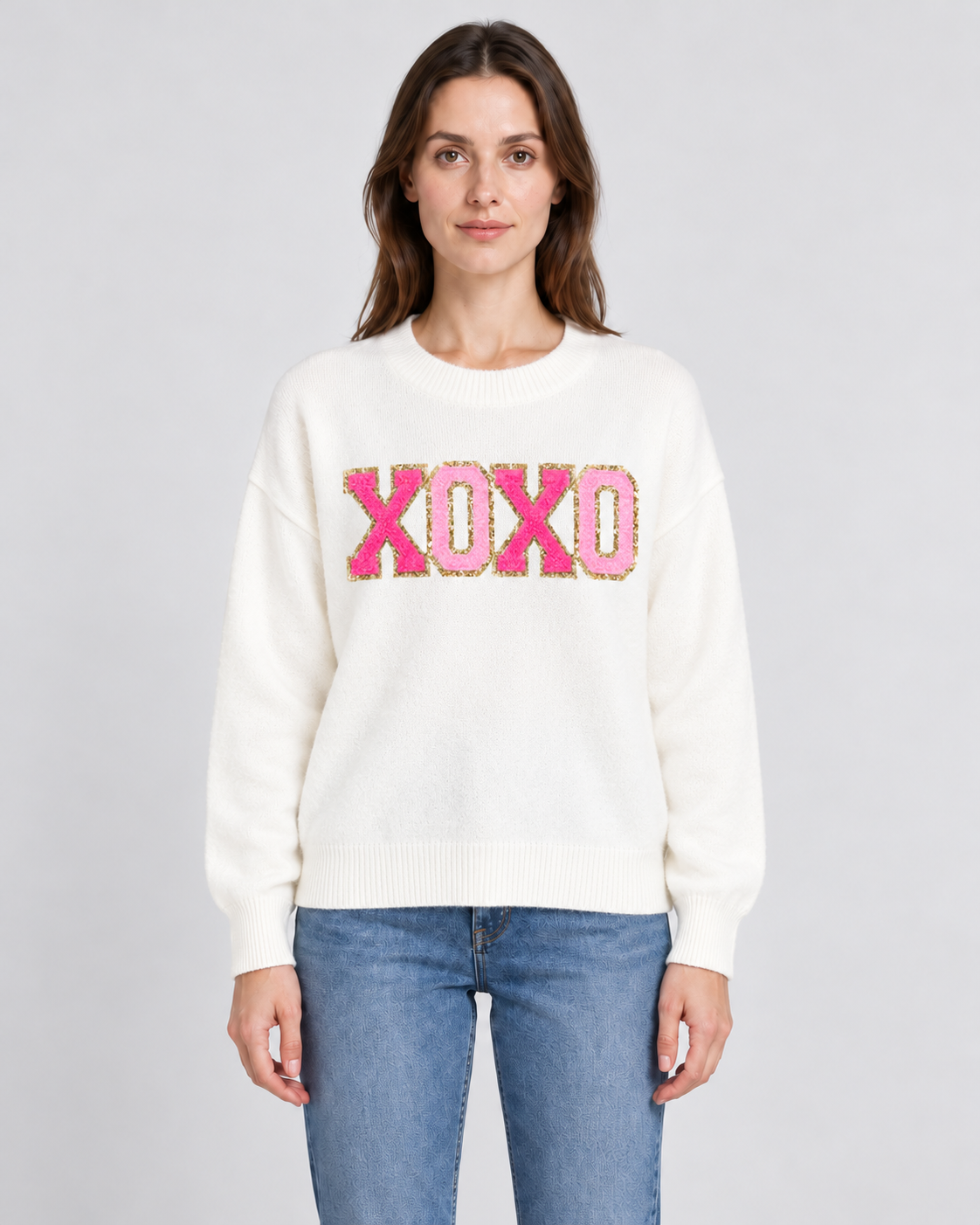 Funny Christmas Jumpers Women's Sequin Slogan Crew Neck Long Sleeve — view 2 of 6